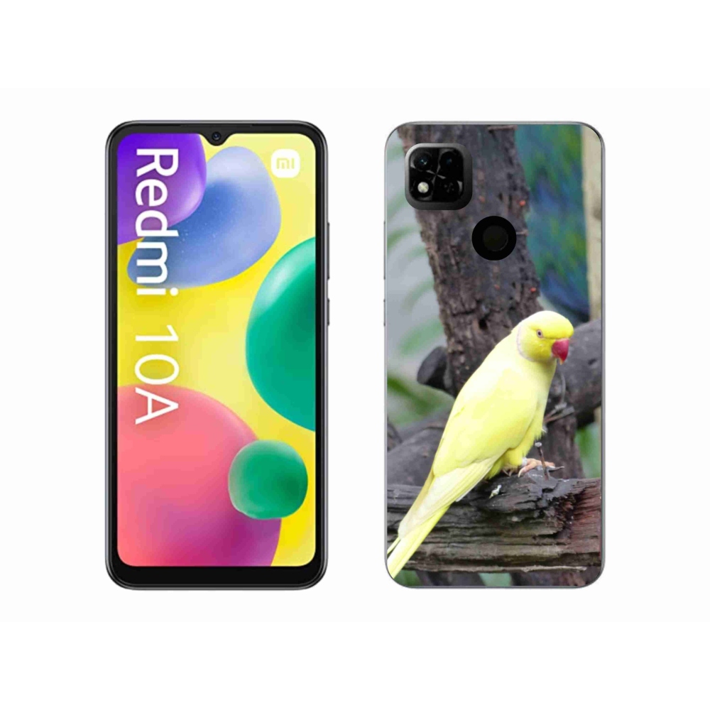 Gél borítás mmCase a Xiaomi Redmi 10A készülékhez - papagáj alexander sárga