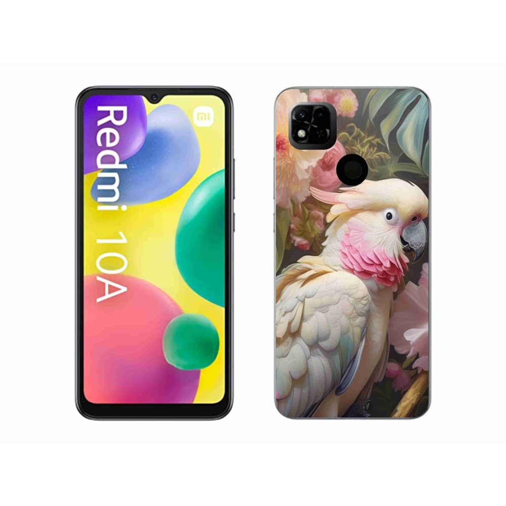 Gél borítás mmCase a Xiaomi Redmi 10A számára - papagáj kakadu rózsaszín 2