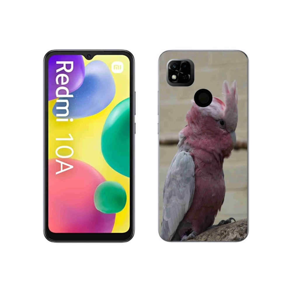 Gél borítás mmCase a Xiaomi Redmi 10A számára - papagáj kakadu rózsaszínű