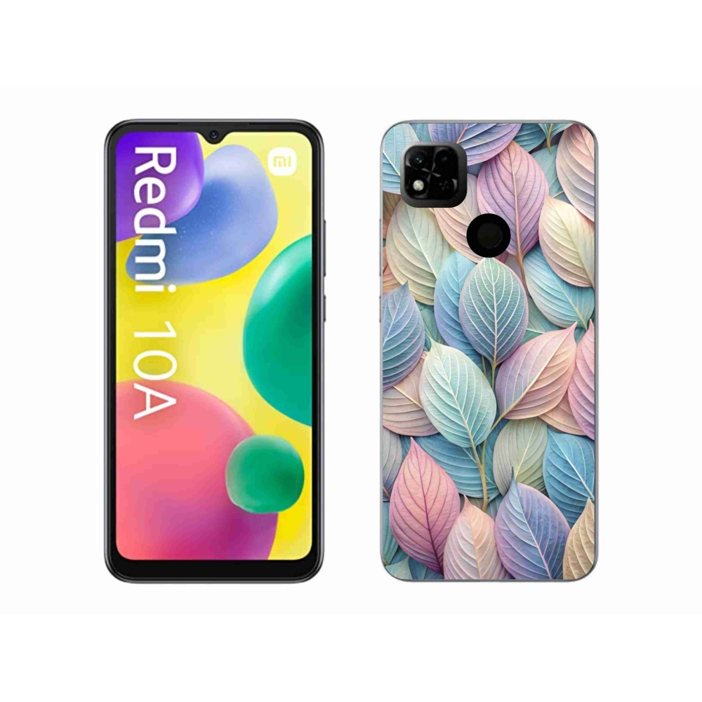 Gél borítás mmCase a Xiaomi Redmi 10A számára - pasztell levelek