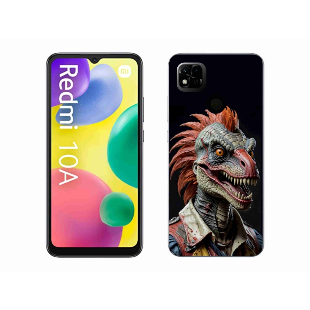 Gél borítás mmCase a Xiaomi Redmi 10A számára - punk dinoszaurusz