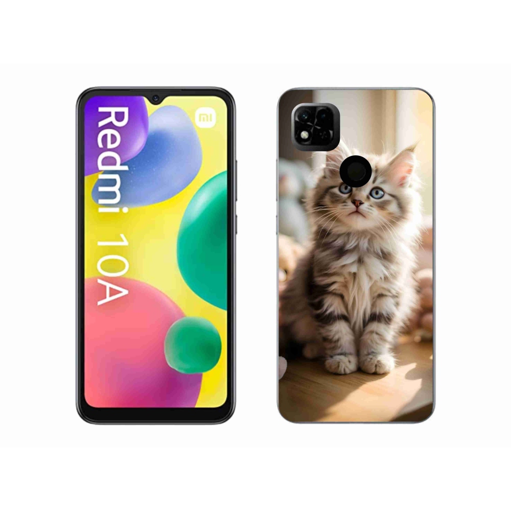 Gél borító mmCase a Xiaomi Redmi 10A számára - aranyos cica 10