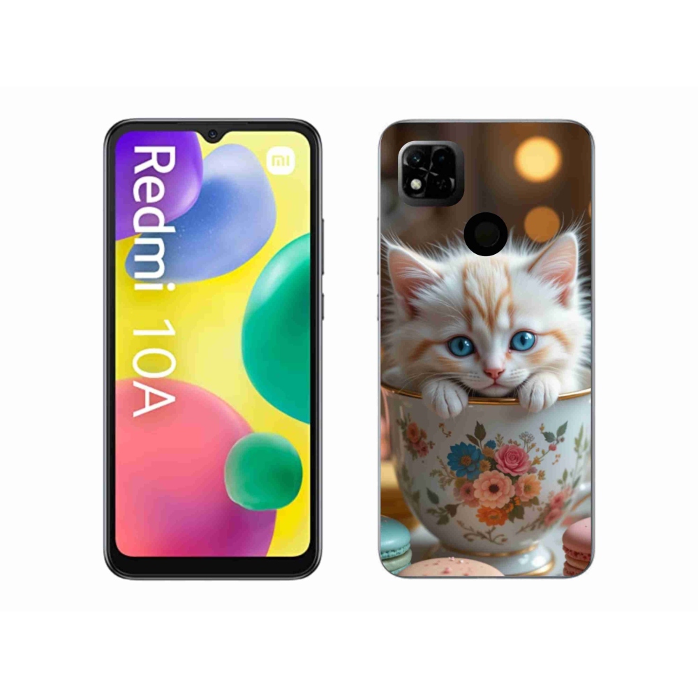 Gél borító mmCase a Xiaomi Redmi 10A számára - aranyos cica 6
