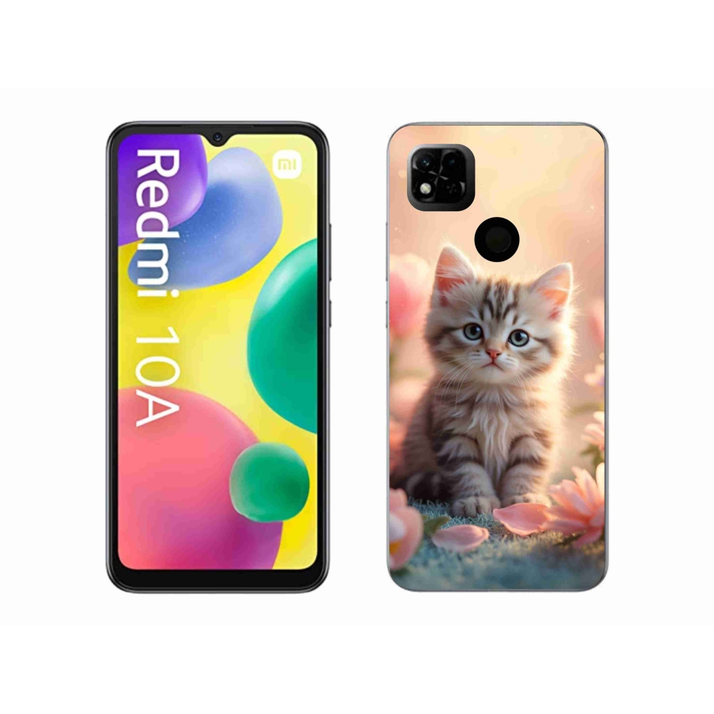 Gél borító mmCase a Xiaomi Redmi 10A számára - aranyos cica 8