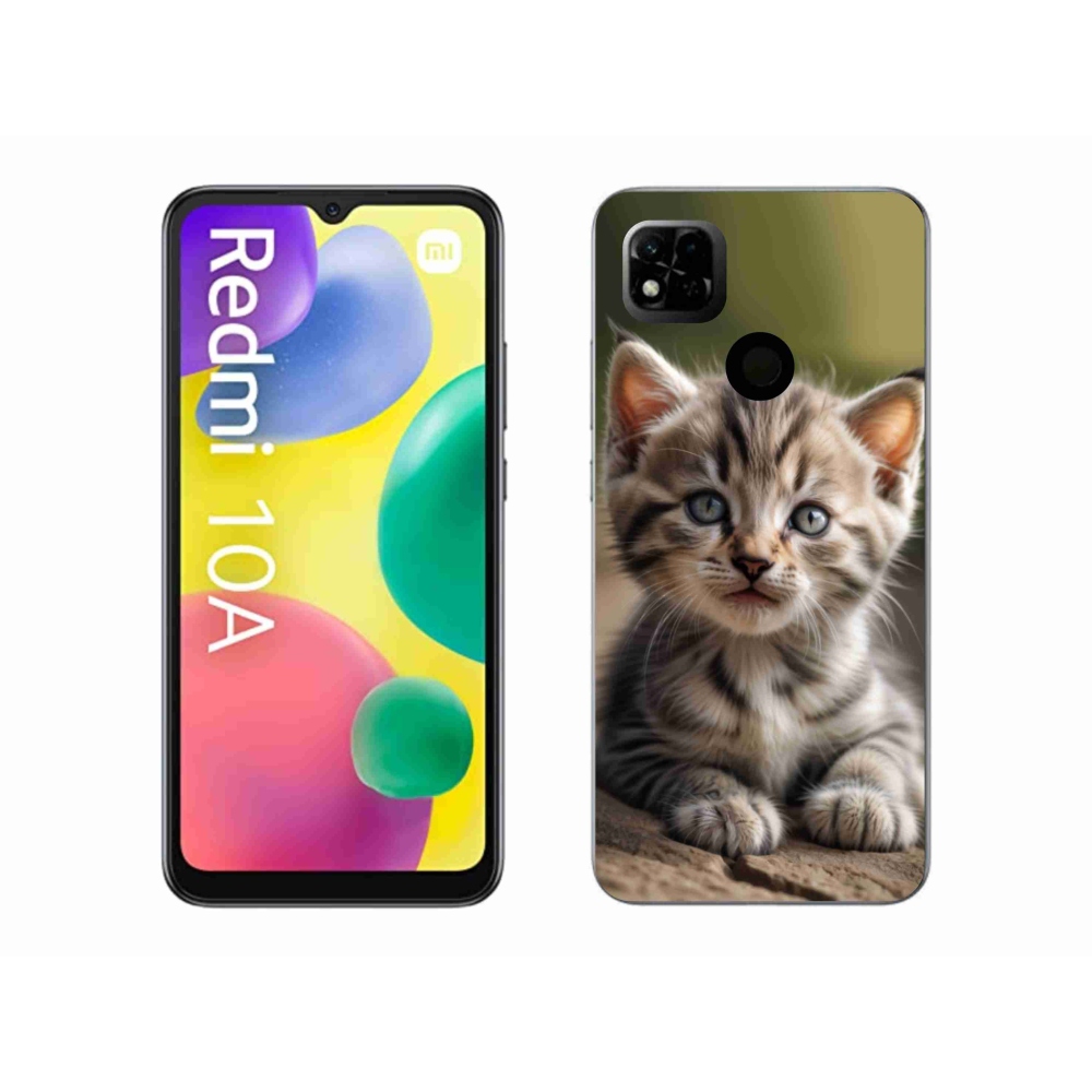 Gél borító mmCase a Xiaomi Redmi 10A számára - aranyos cica 9