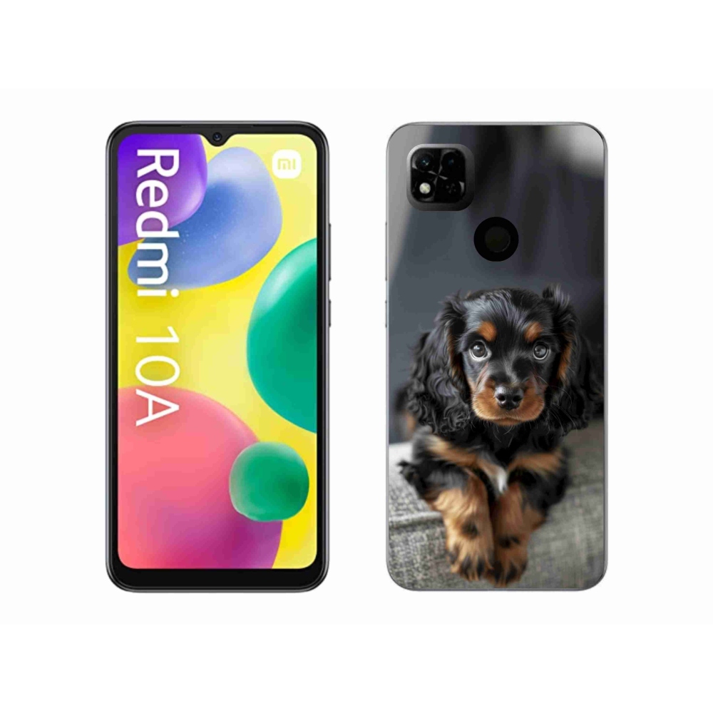Gél borítás mmCase a Xiaomi Redmi 10A számára - aranyos hosszú szőrű tacskó