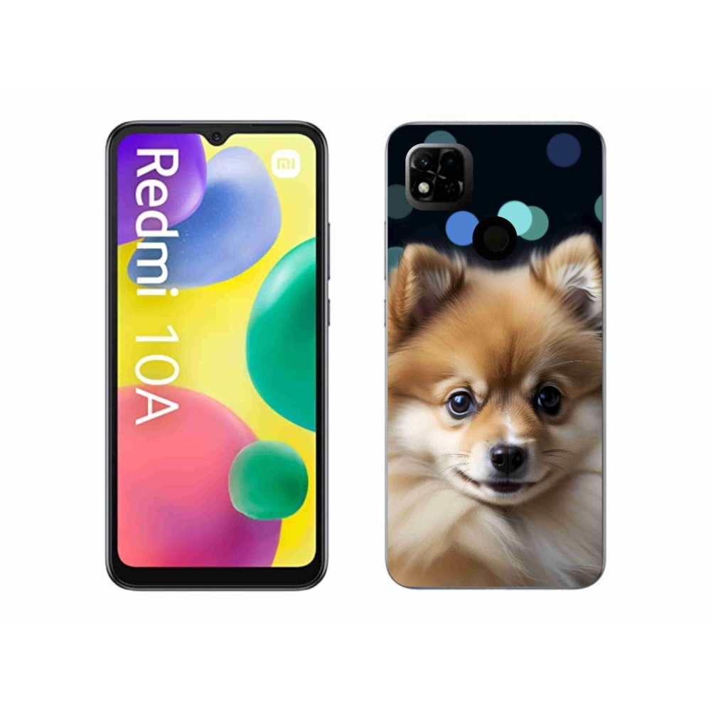 Gél borító mmCase a Xiaomi Redmi 10A számára - aranyos pomerániai