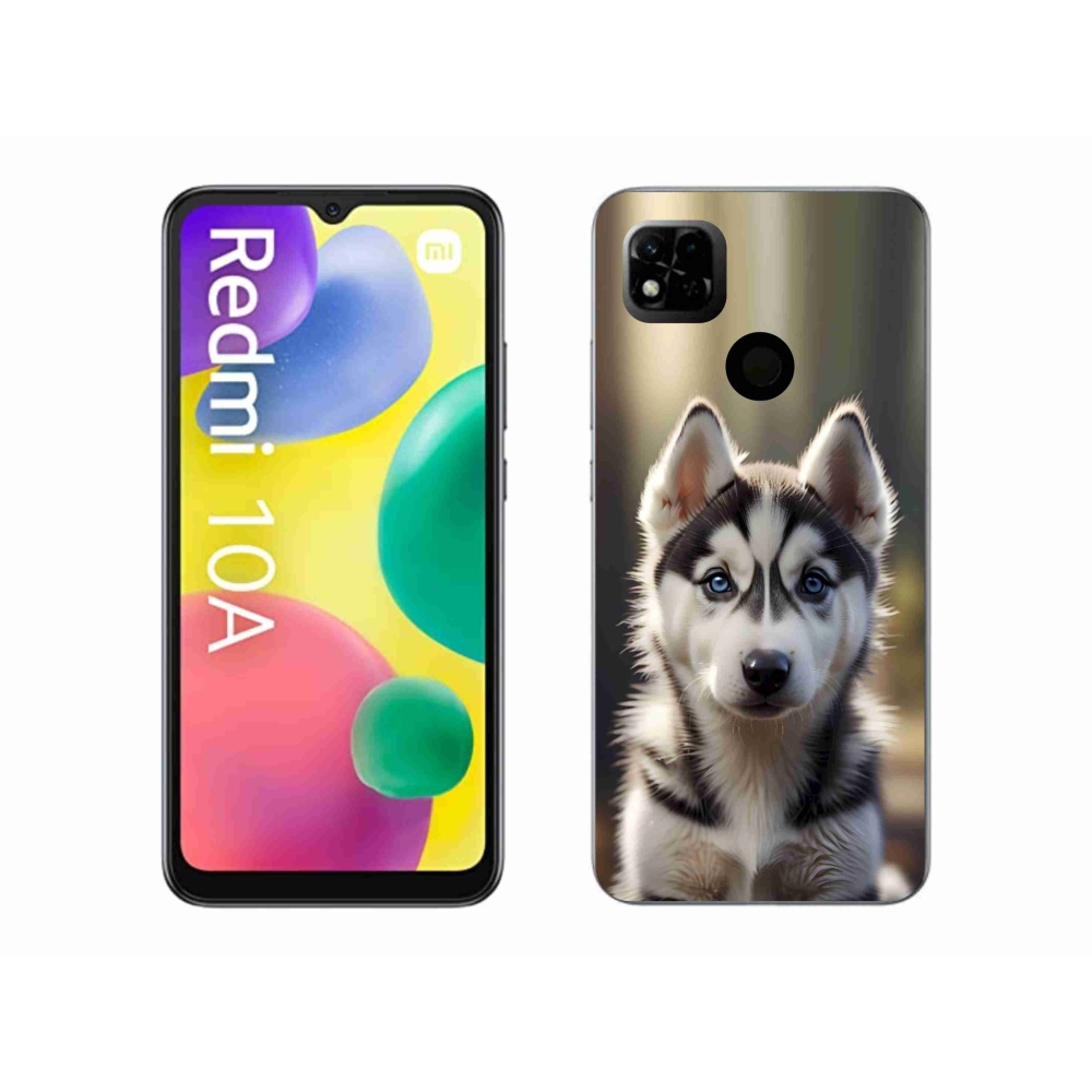 Gél borítás mmCase a Xiaomi Redmi 10A számára - aranyos szibériai husky