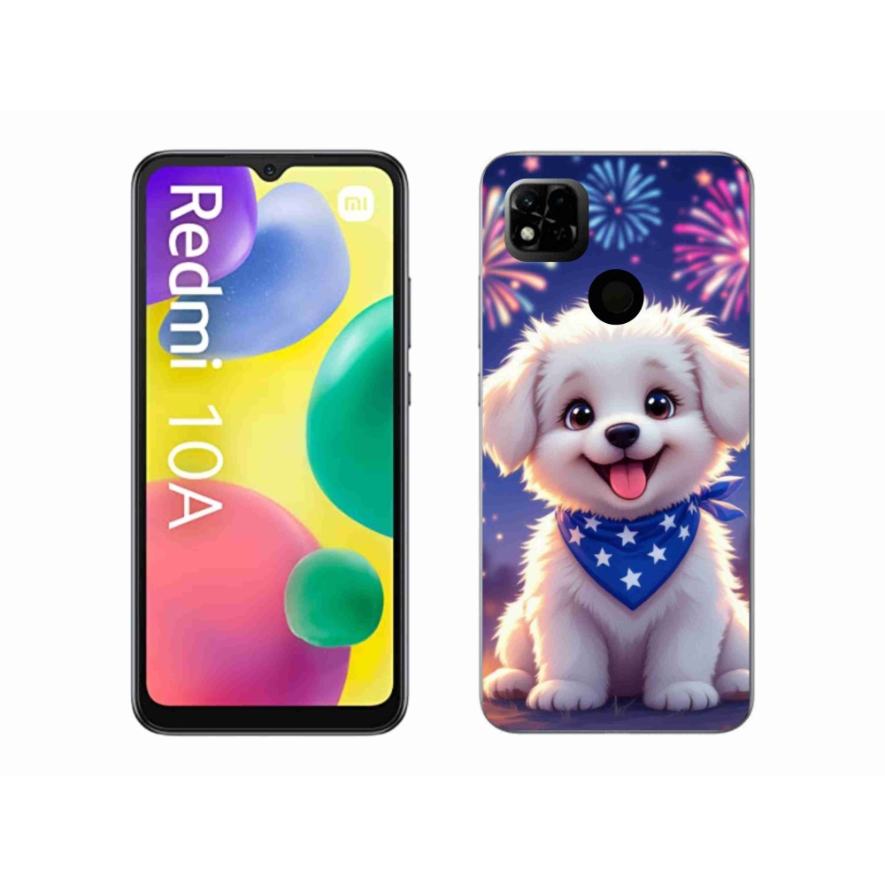 Gél borítás mmCase a Xiaomi Redmi 10A számára - ünnepi kiskutya