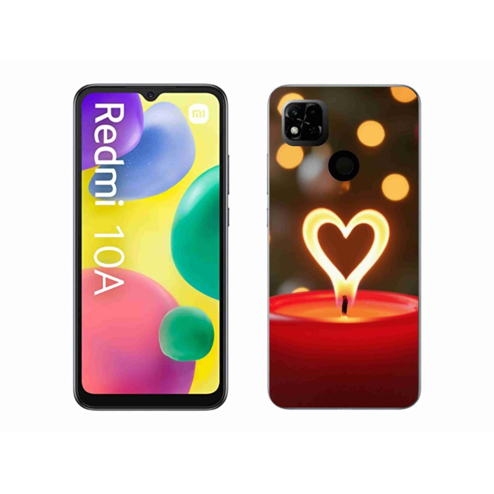 Gél borítás mmCase a Xiaomi Redmi 10A számára - láng szíve