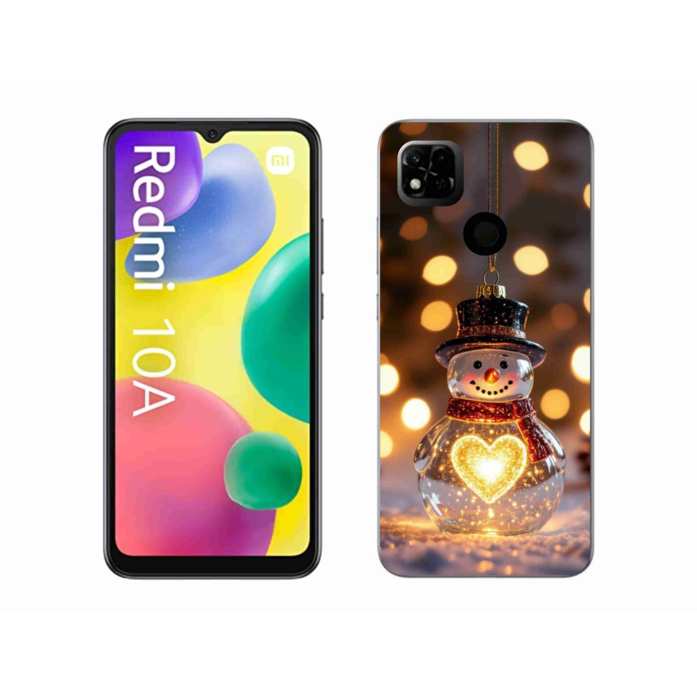 Gél borítás mmCase a Xiaomi Redmi 10A számára - karácsonyi hóember