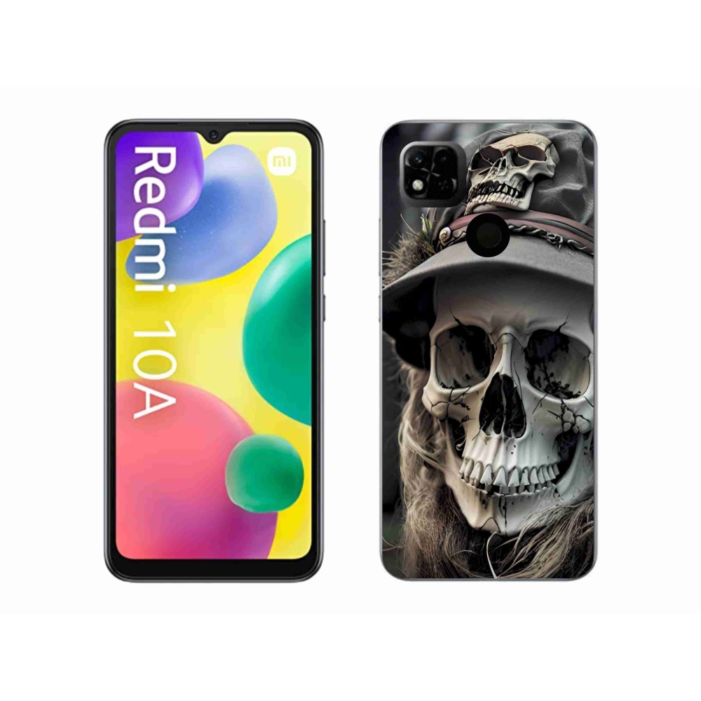Gél borítás mmCase a Xiaomi Redmi 10A számára - sötét koponya