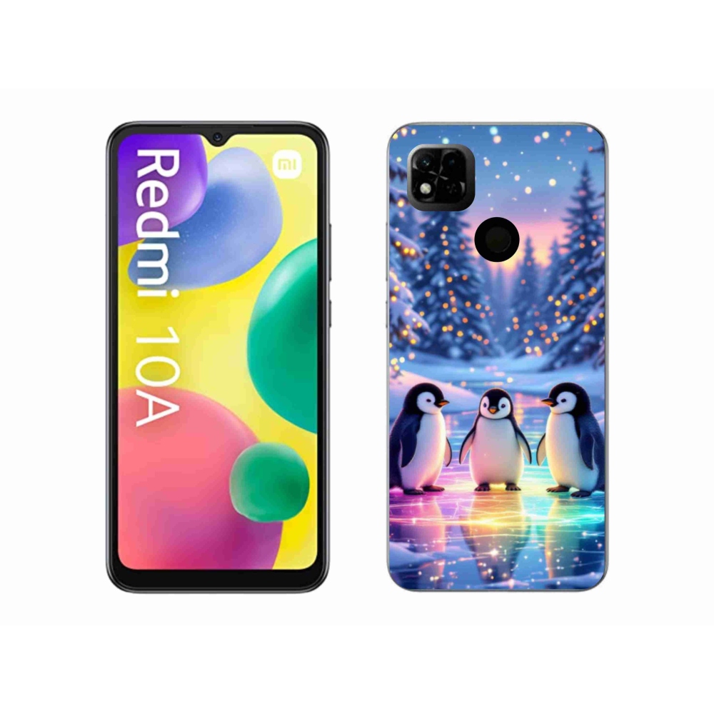 Gél borítás mmCase a Xiaomi Redmi 10A számára - pingvinek