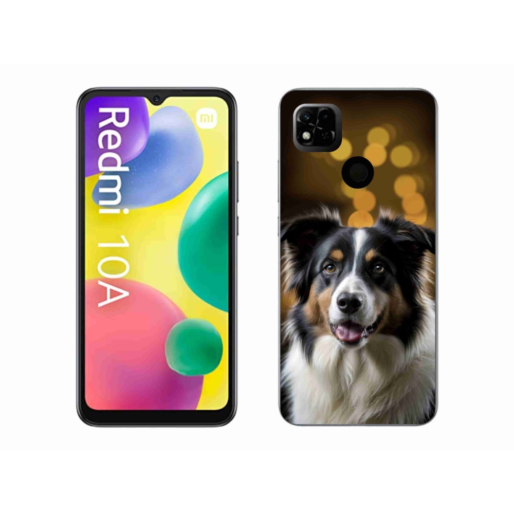 Gél borítás mmCase a Xiaomi Redmi 10A számára - mosolygó ausztrál juhászkutya