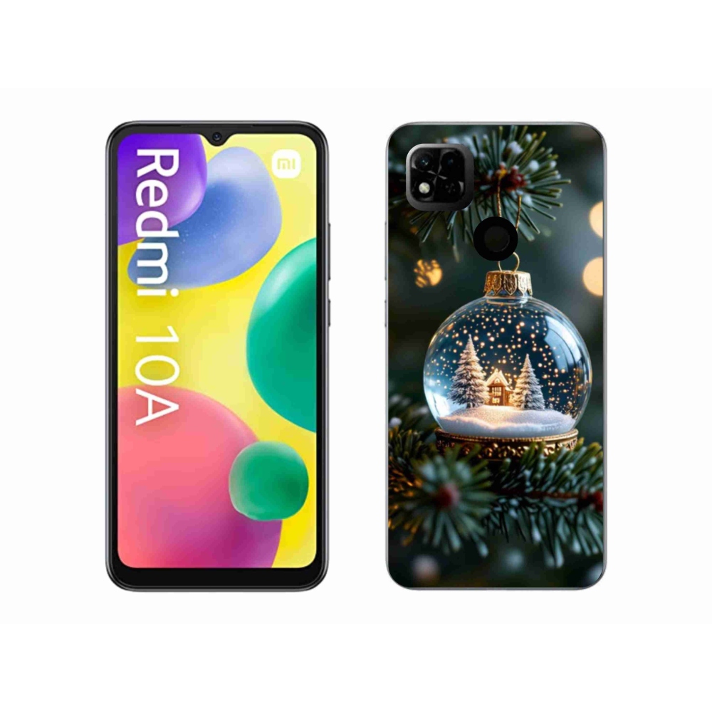 Gél borító mmCase a Xiaomi Redmi 10A számára - Karácsonyi gömbök 2