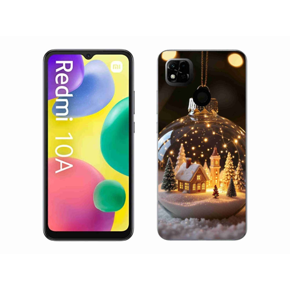 Gél borítás mmCase a Xiaomi Redmi 10A számára - Karácsonyi gömb 3