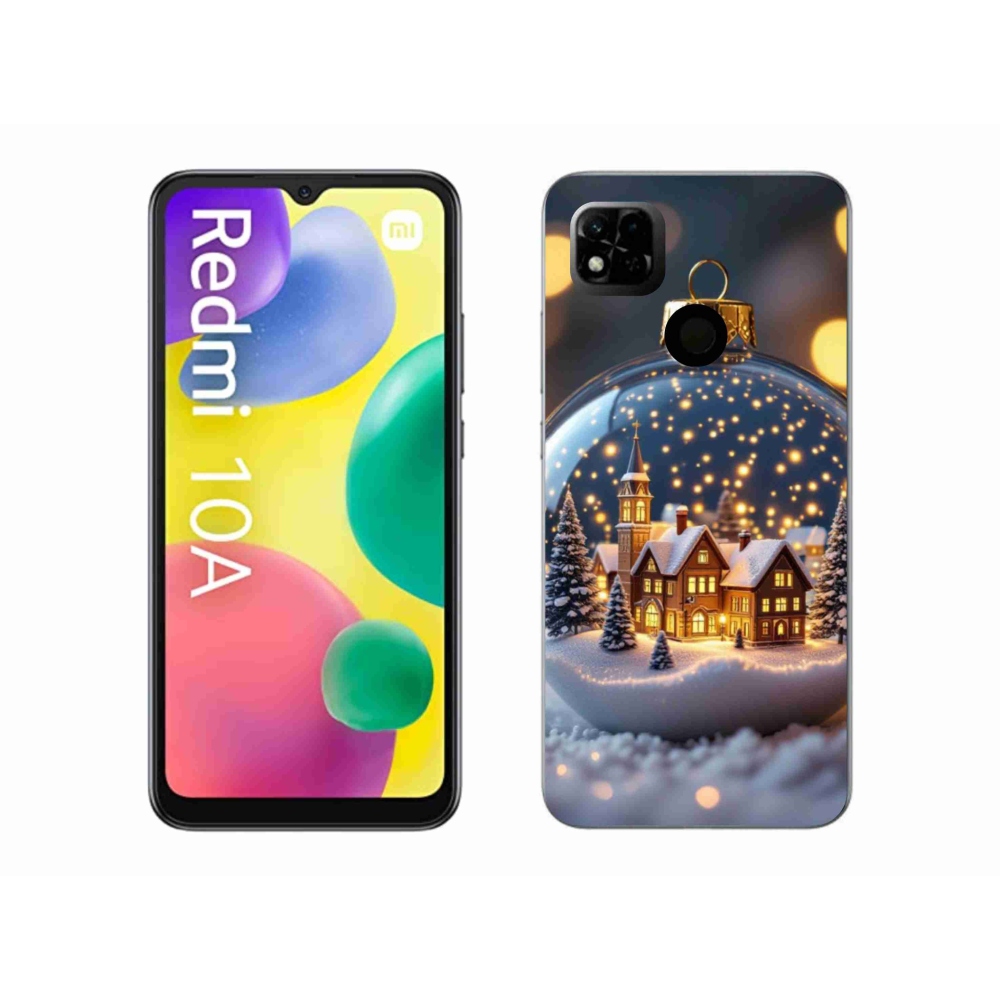 Gél borító mmCase a Xiaomi Redmi 10A számára - Karácsonyi golyók 4