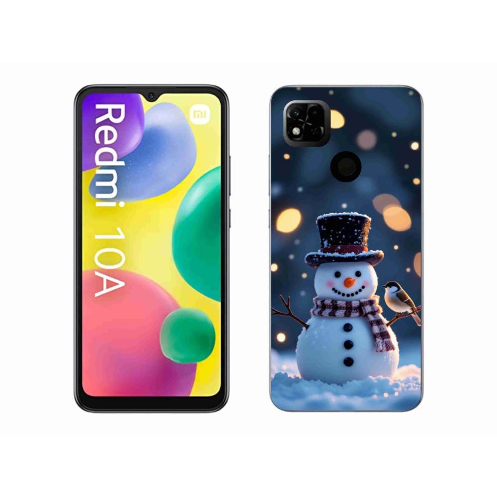 Gél borítás mmCase a Xiaomi Redmi 10A számára - karácsonyi hóember