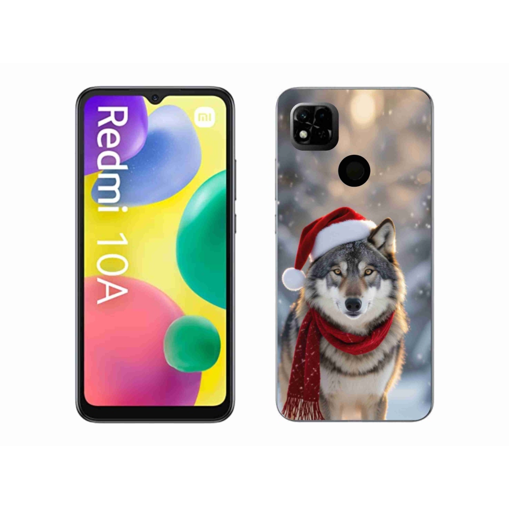 Gél borítás mmCase a Xiaomi Redmi 10A számára - Karácsonyi farkas