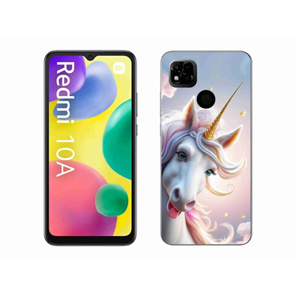 Gél borítás mmCase a Xiaomi Redmi 10A számára - vidám egyszarvú