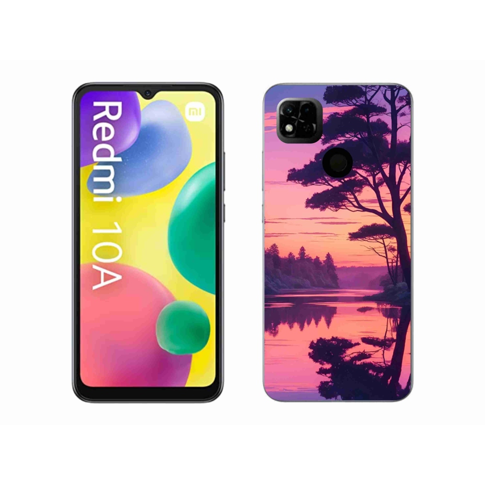 Gél borító mmCase a Xiaomi Redmi 10A számára - naplemente a tó felett
