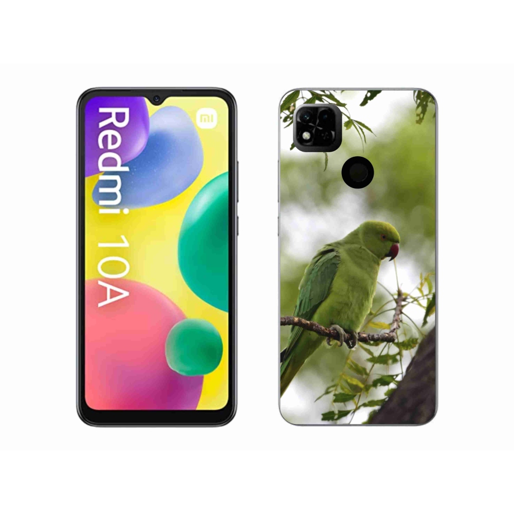 Gél borítás mmCase a Xiaomi Redmi 10A számára - zöld papagáj