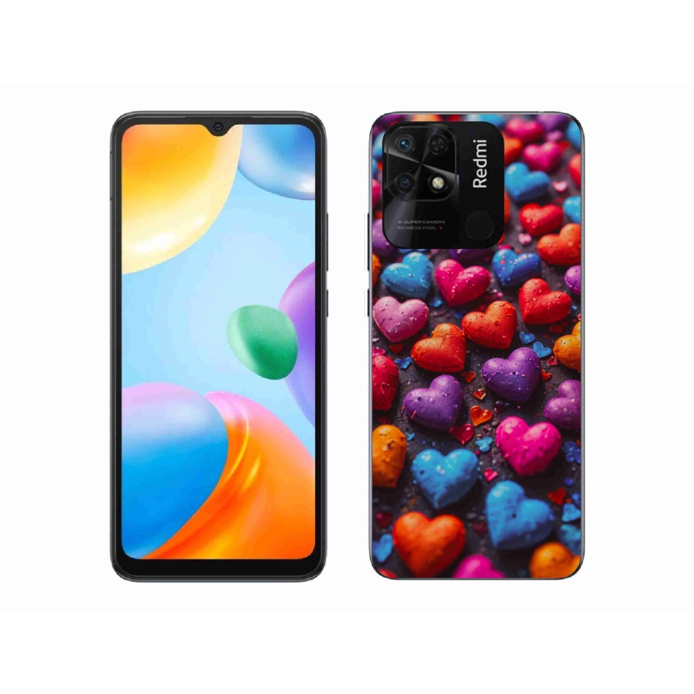 Gél borítás mmCase a Xiaomi Redmi 10C-hez - színes szív