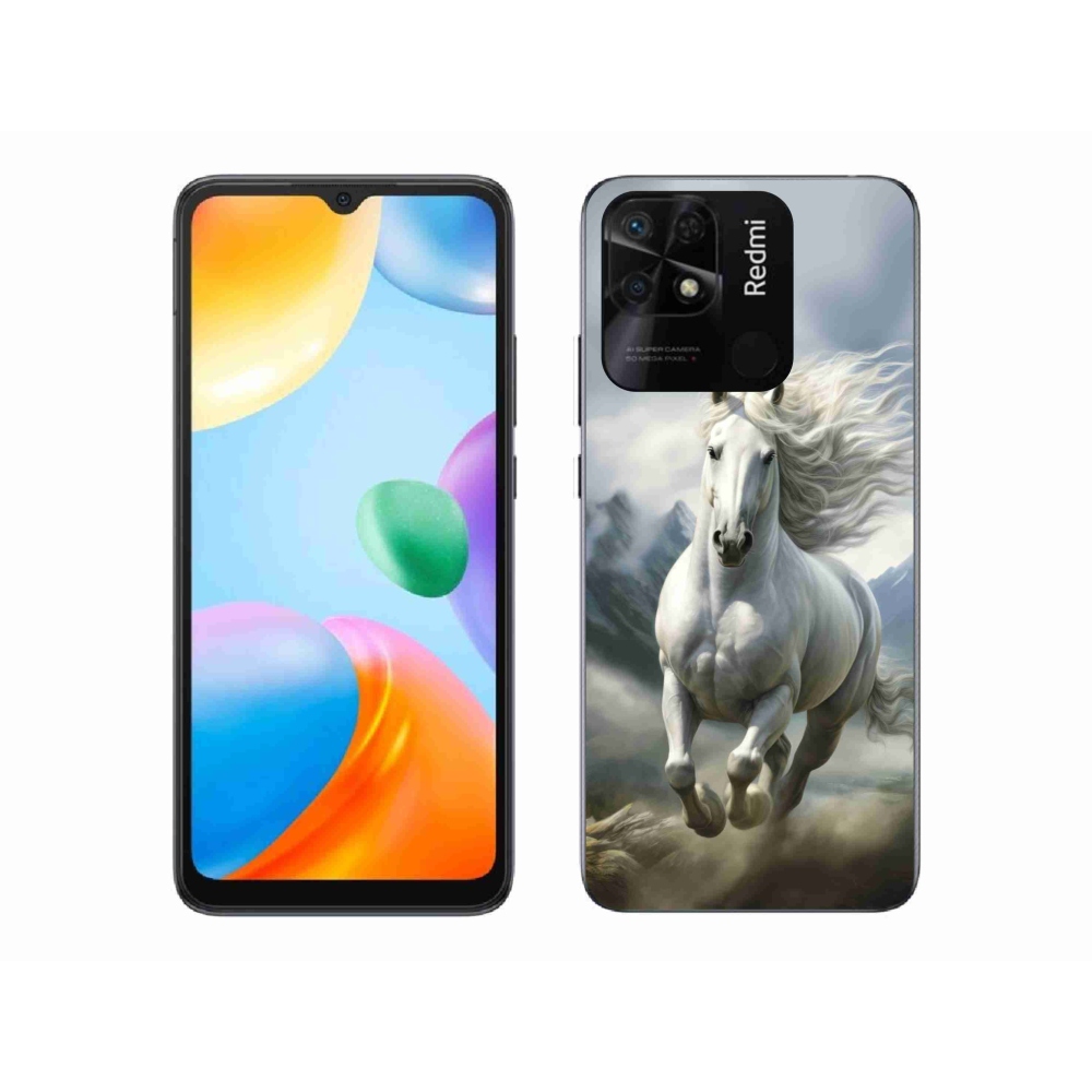 Gél borító mmCase a Xiaomi Redmi 10C-hez - futó fehér ló 3