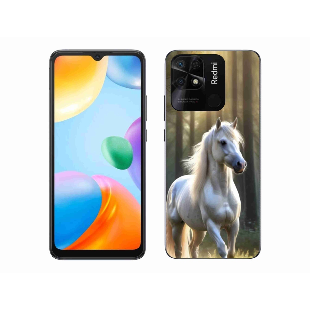 Gél borítás mmCase a Xiaomi Redmi 10C-hez - fehér ló 3