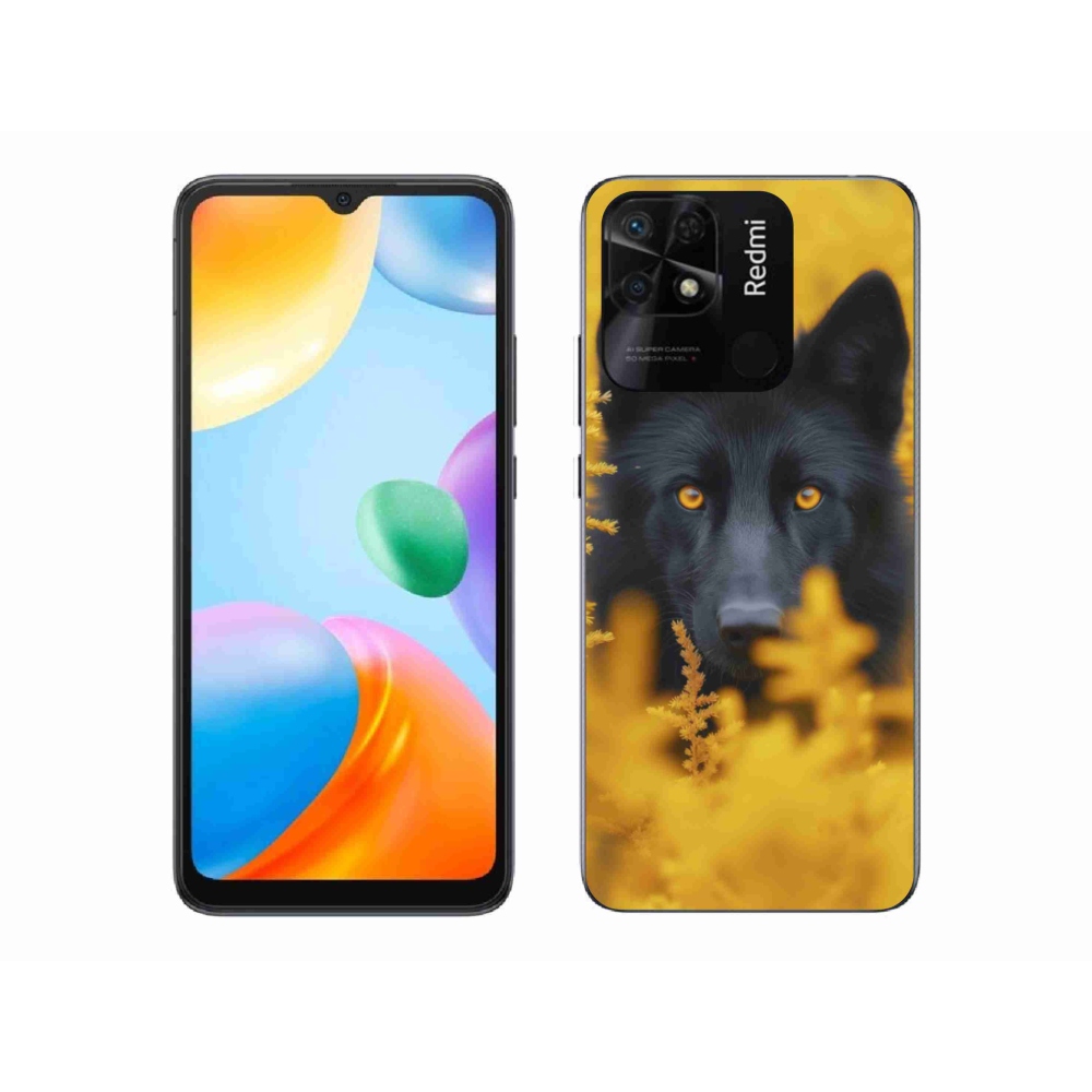 Gél borítás mmCase a Xiaomi Redmi 10C-hez - fekete farkas 2