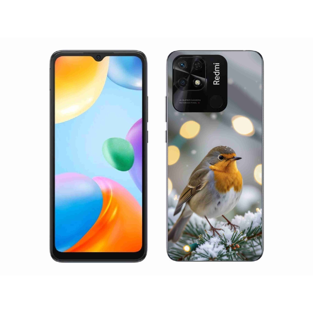 Gél borítás mmCase a Xiaomi Redmi 10C-hez - piros télen