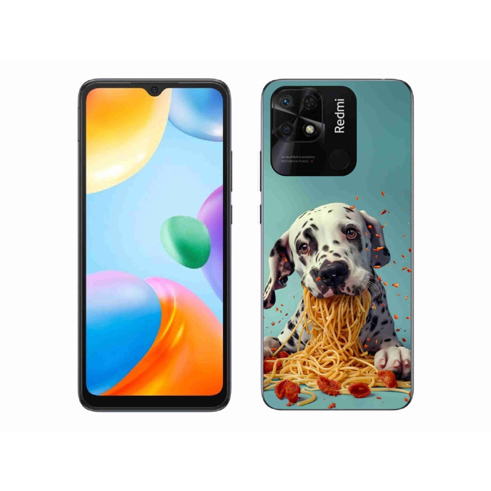 Gél borítás mmCase a Xiaomi Redmi 10C-hez - Dalmata és spagetti