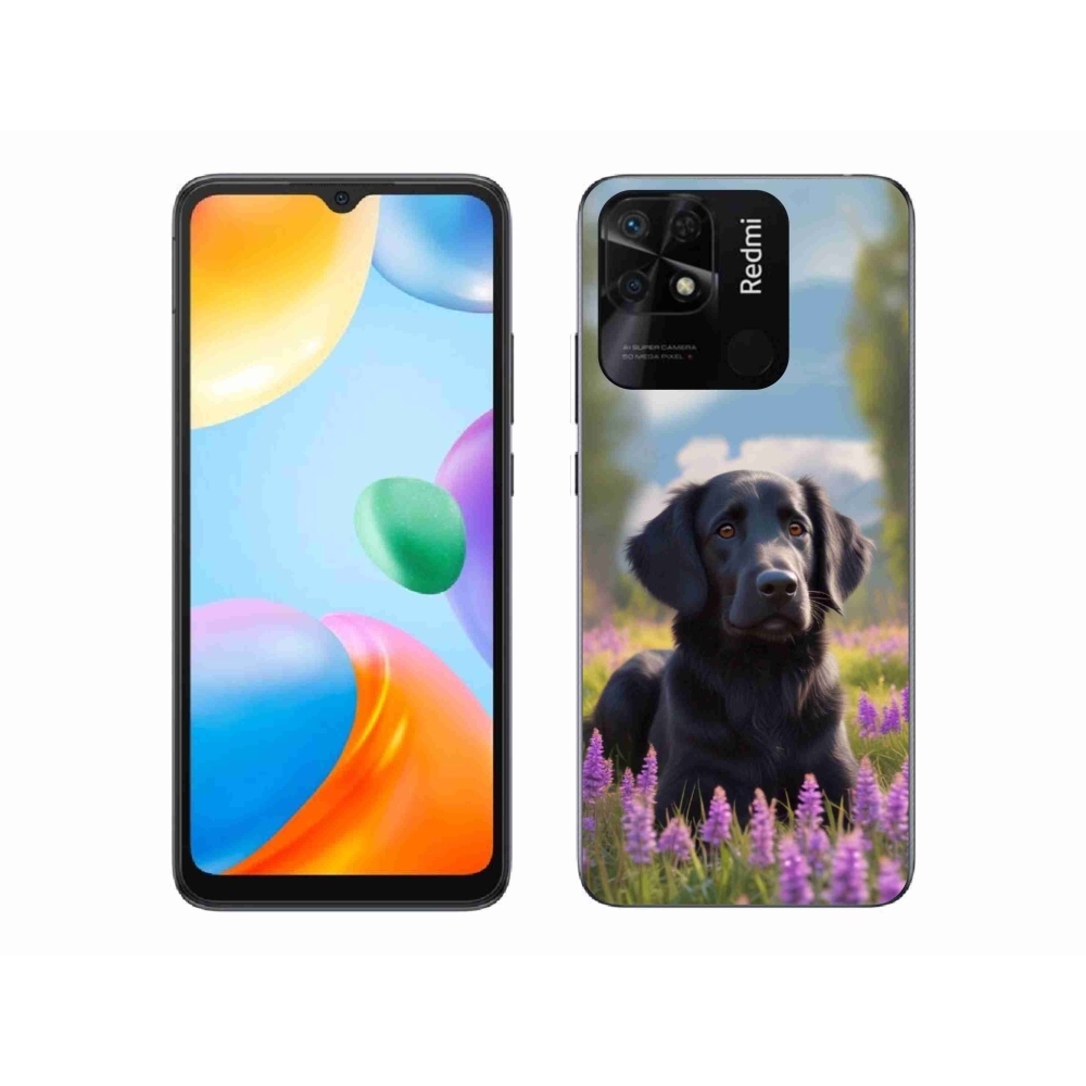 Gél borító mmCase a Xiaomi Redmi 10C-hez - elegáns fekete retriever