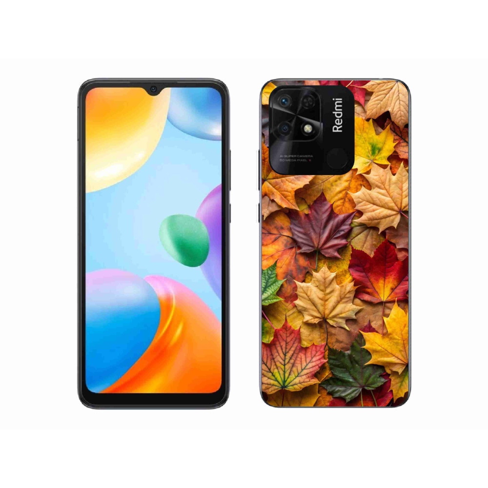 Gél borítás mmCase a Xiaomi Redmi 10C-hez - juharlevelek 2