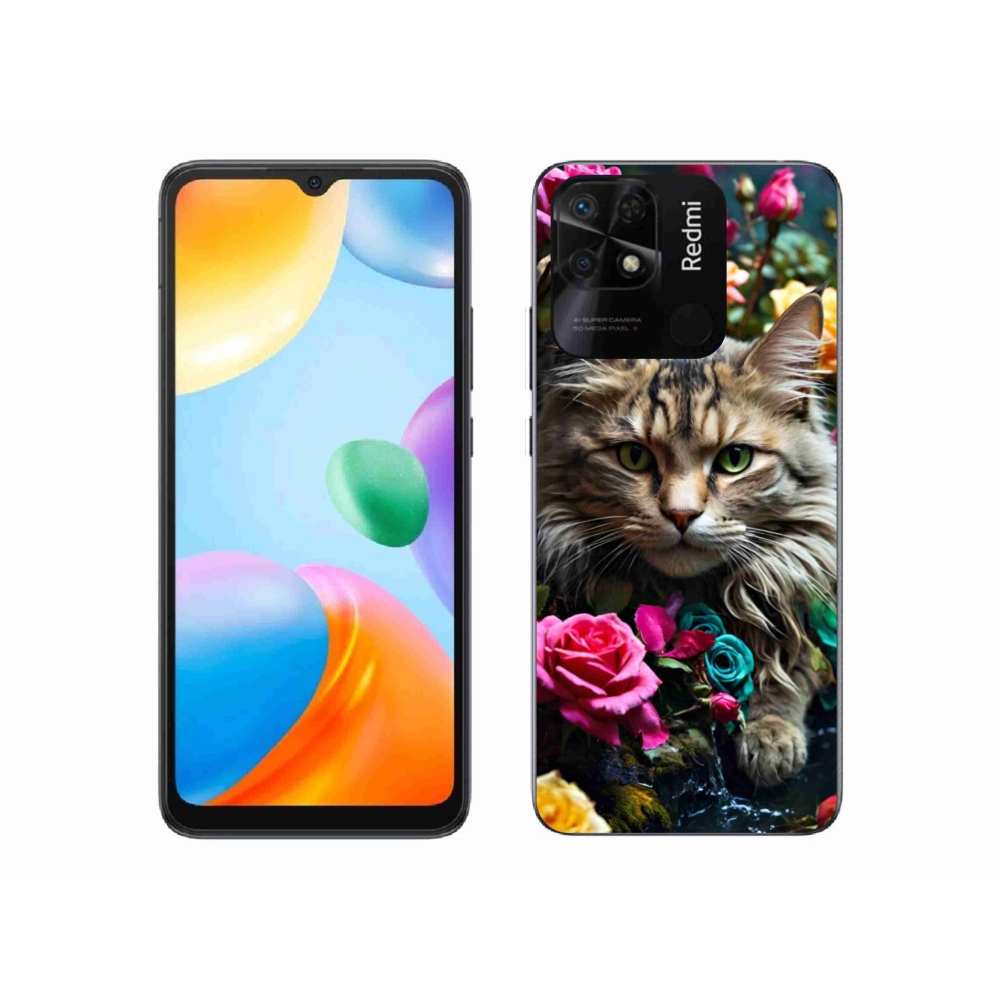 Gél borító mmCase a Xiaomi Redmi 10C-hez - macskaszem nézet 2