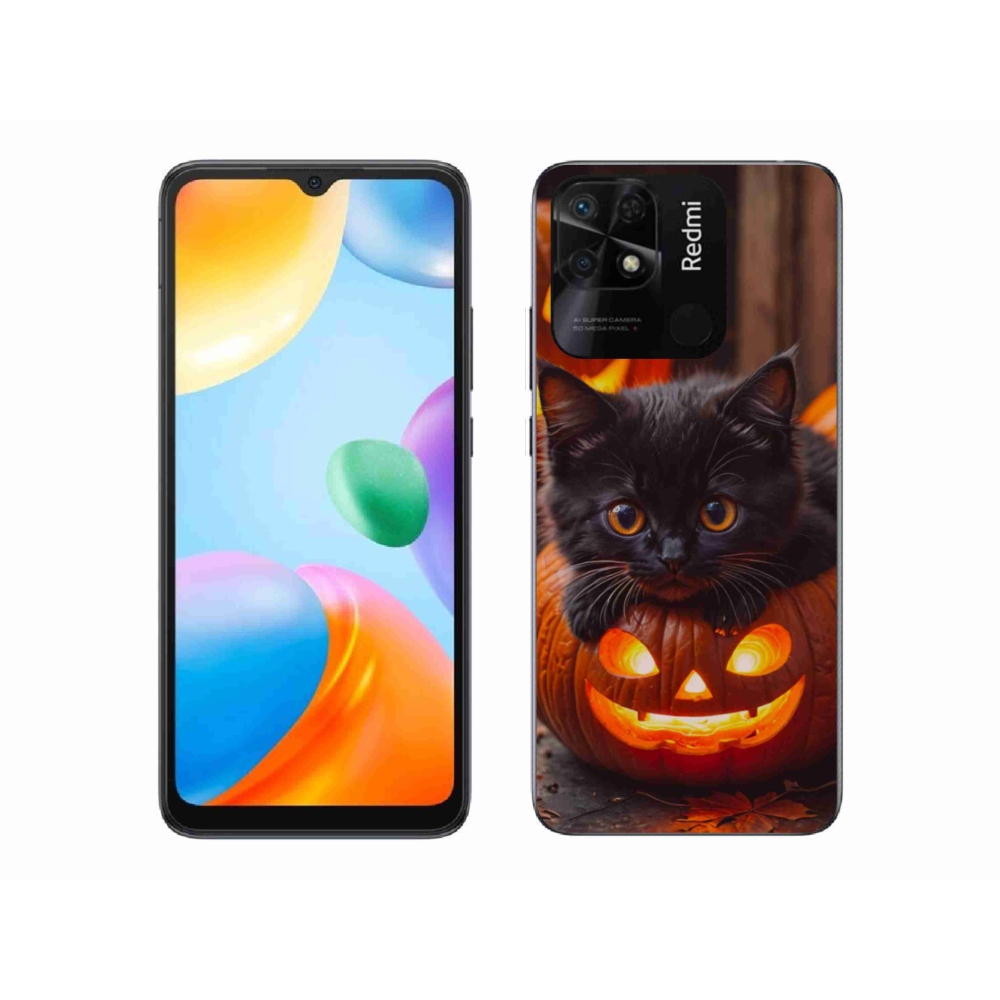 Gél borító mmCase a Xiaomi Redmi 10C-hez - cica és tök