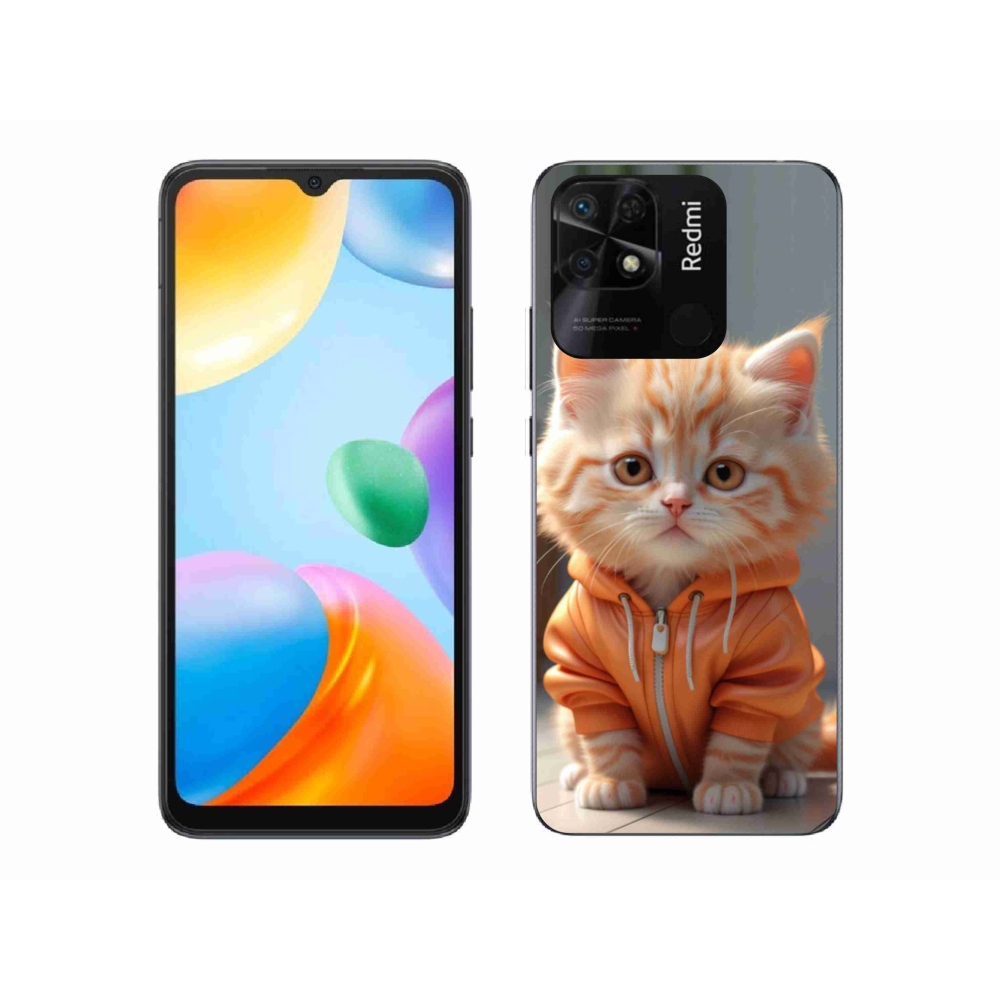 Gél borítás mmCase a Xiaomi Redmi 10C-hez - cica melegítőben