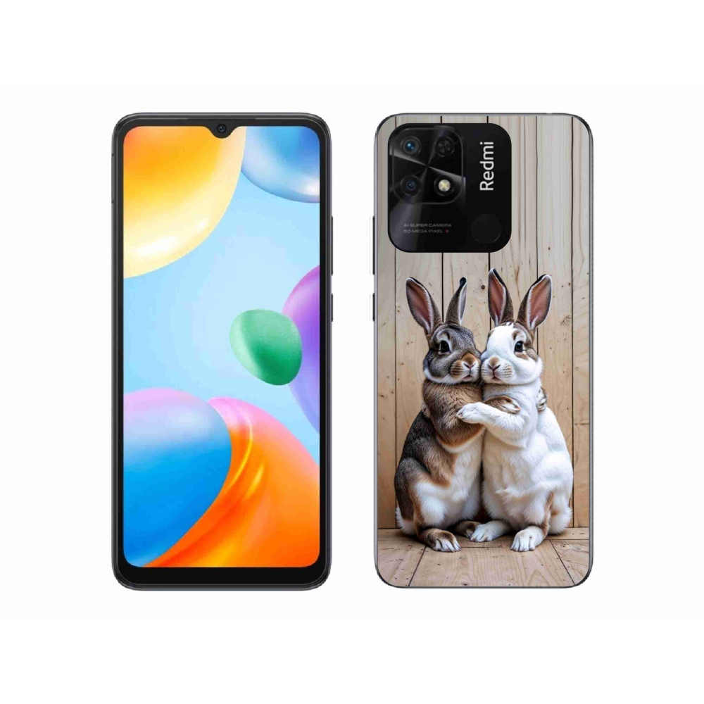 Gél borítás mmCase a Xiaomi Redmi 10C-hez - nyúl pár