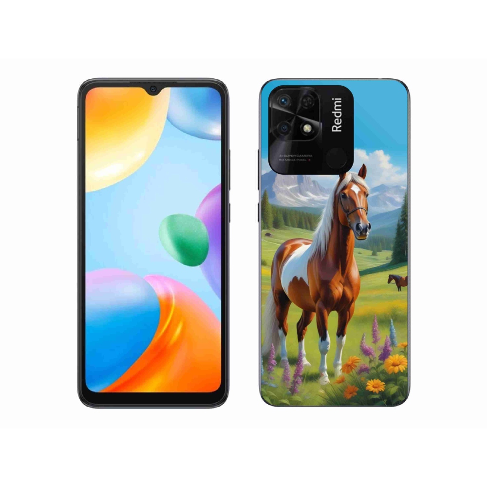 Gél borítás mmCase a Xiaomi Redmi 10C-hez - ló a réten