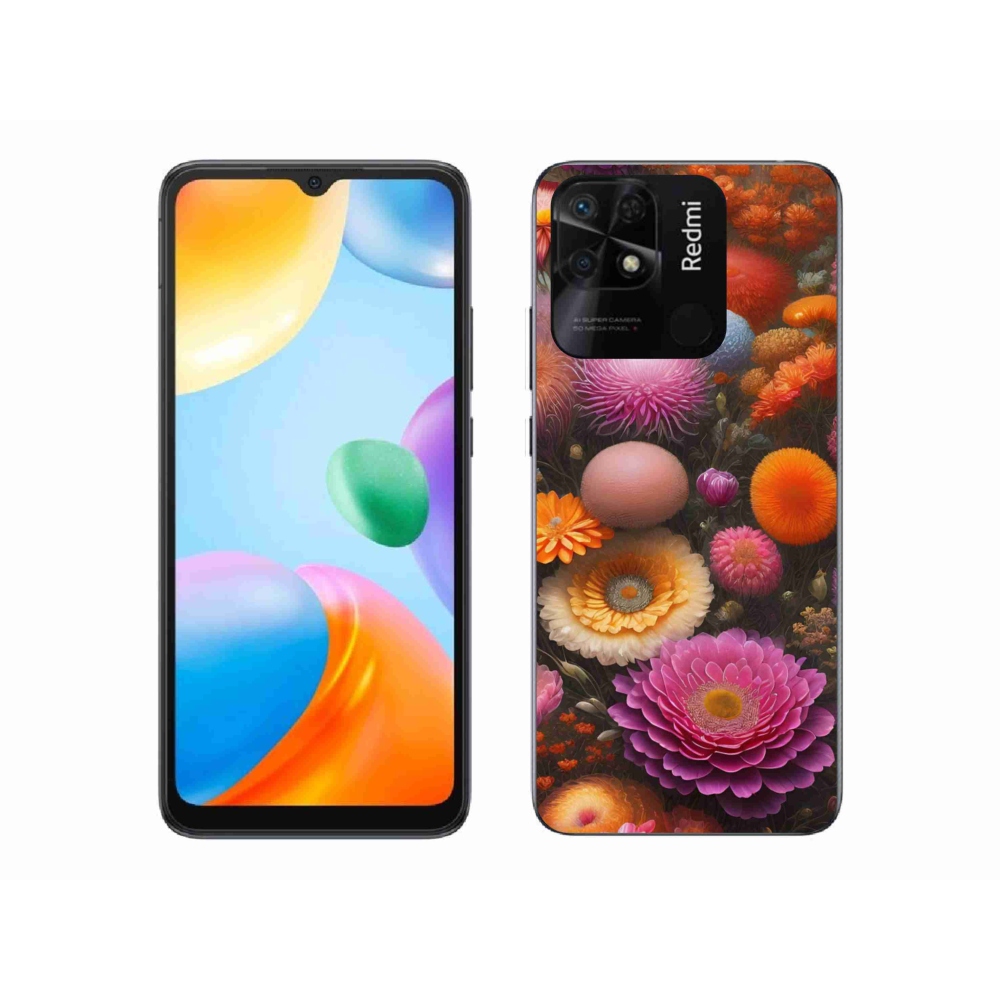 Gél borító mmCase a Xiaomi Redmi 10C-hez - virágos kompozíció