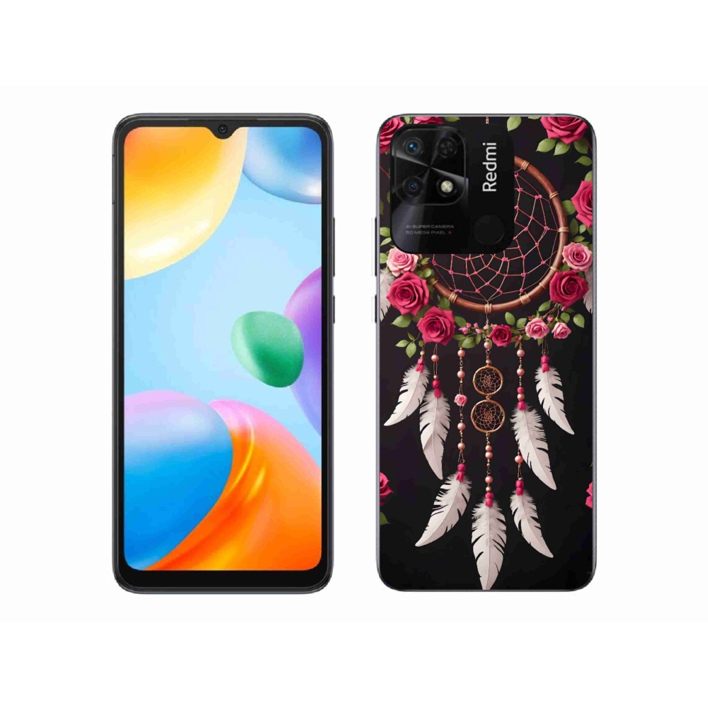 Gél borító mmCase a Xiaomi Redmi 10C-hez - álomfogó rózsákkal