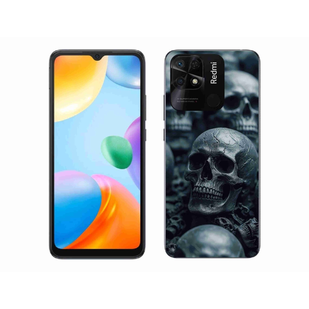 Gél borítás mmCase a Xiaomi Redmi 10C-hez - koponya 2