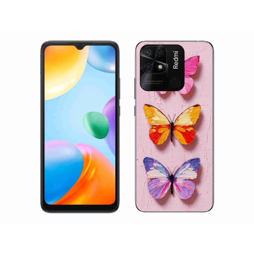 Gél borító mmCase a Xiaomi Redmi 10C-hez - pillangó szentháromság