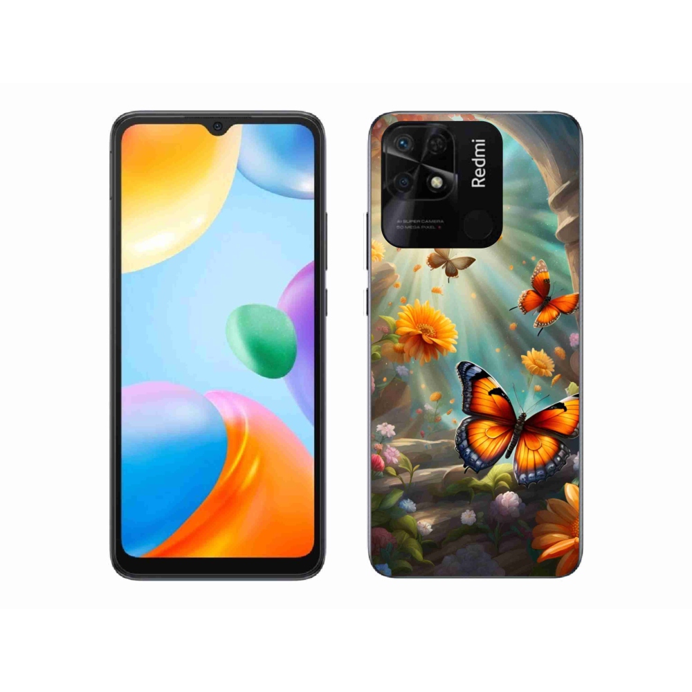 Gél borítás mmCase a Xiaomi Redmi 10C-hez - pillangókert 2