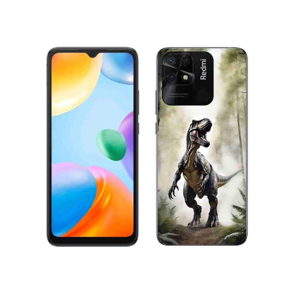 Gél borítás mmCase a Xiaomi Redmi 10C-hez - dühös T-Rex