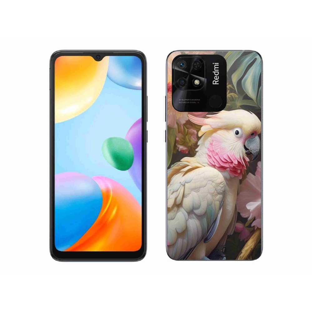 Gél borítás mmCase a Xiaomi Redmi 10C-hez - papagáj kakadu rózsaszín 2