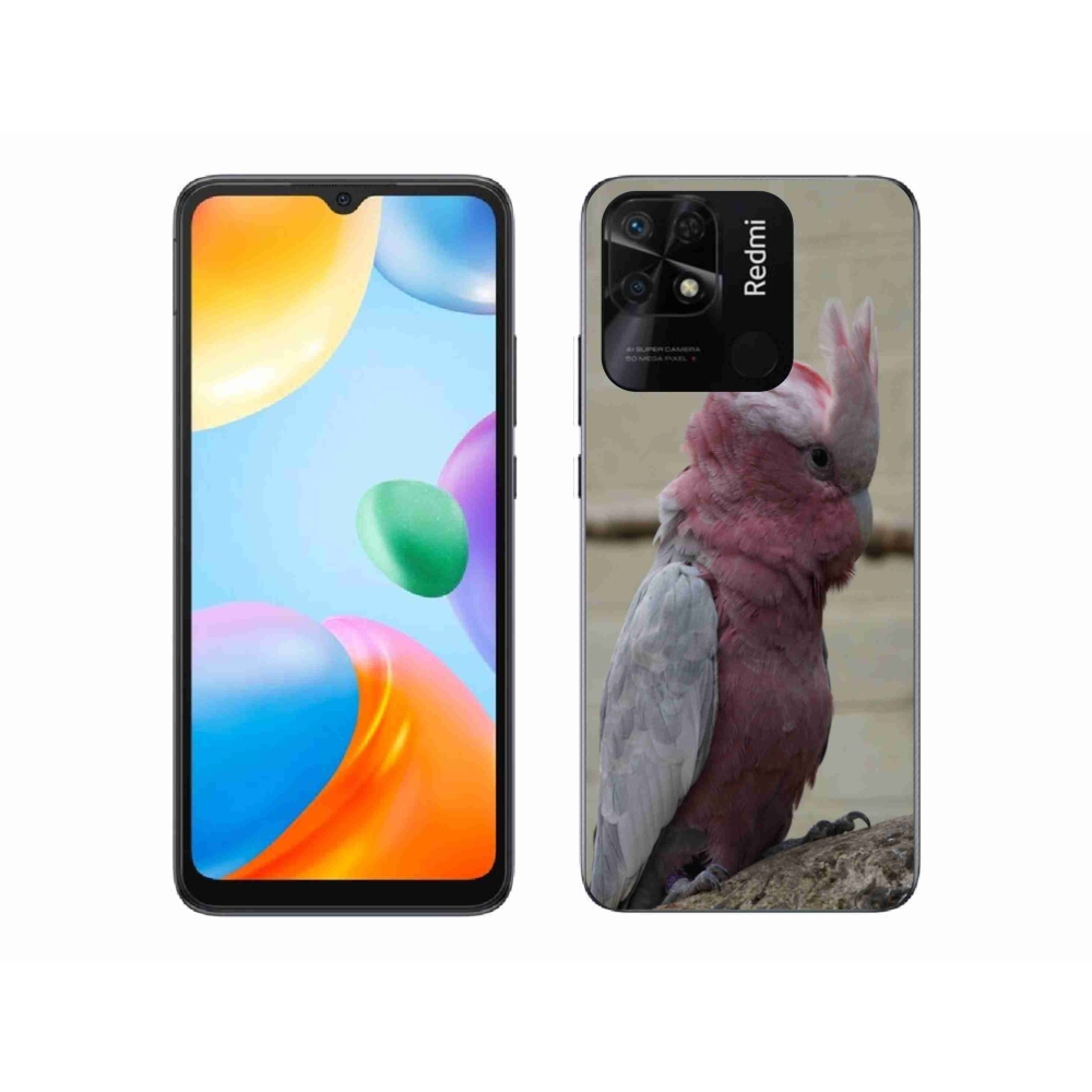 Gél borítás mmCase a Xiaomi Redmi 10C-hez - papagáj kakadu rózsaszínű
