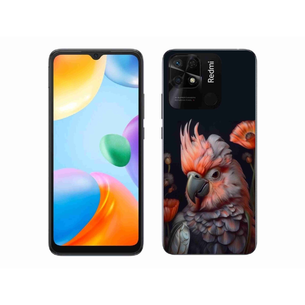 Gél borító mmCase a Xiaomi Redmi 10C-hez - papagáj kakadu színekben