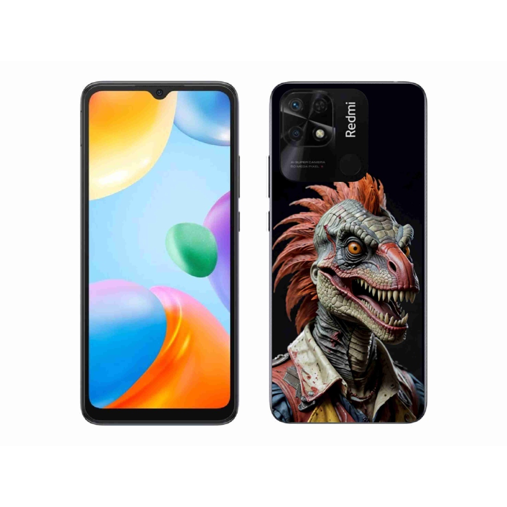Gél borítás mmCase a Xiaomi Redmi 10C-hez - punk dinoszaurusz