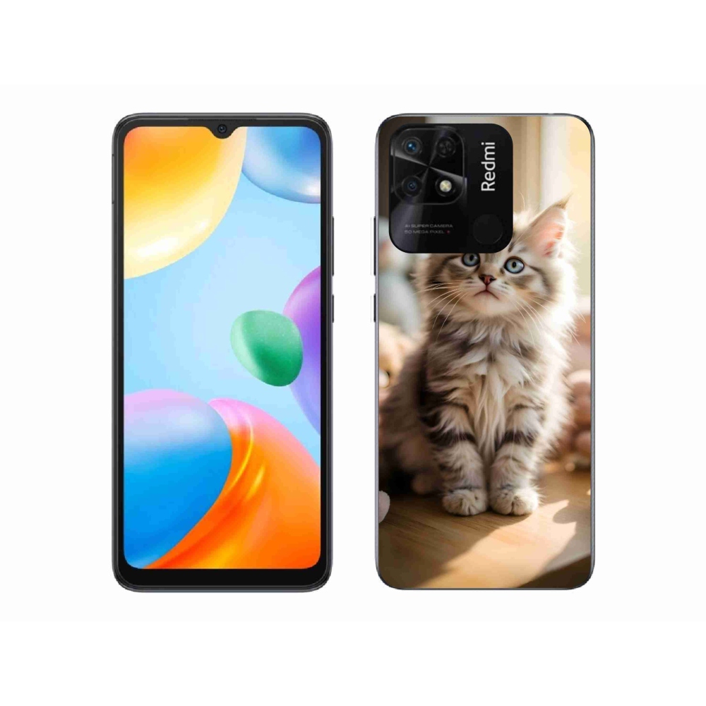 Gél borító mmCase a Xiaomi Redmi 10C-hez - aranyos cica 10